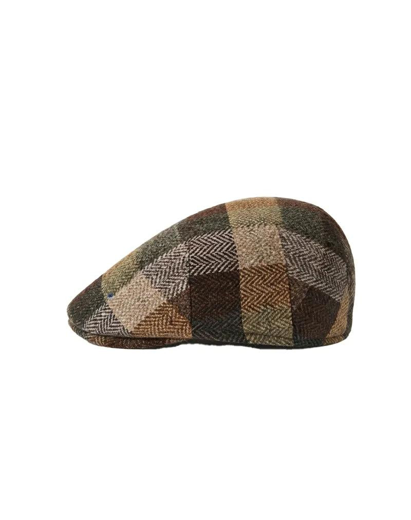 Cappello Coppola Bastoncino COP 259 Fantasia Quadri Fango - Vista frontale