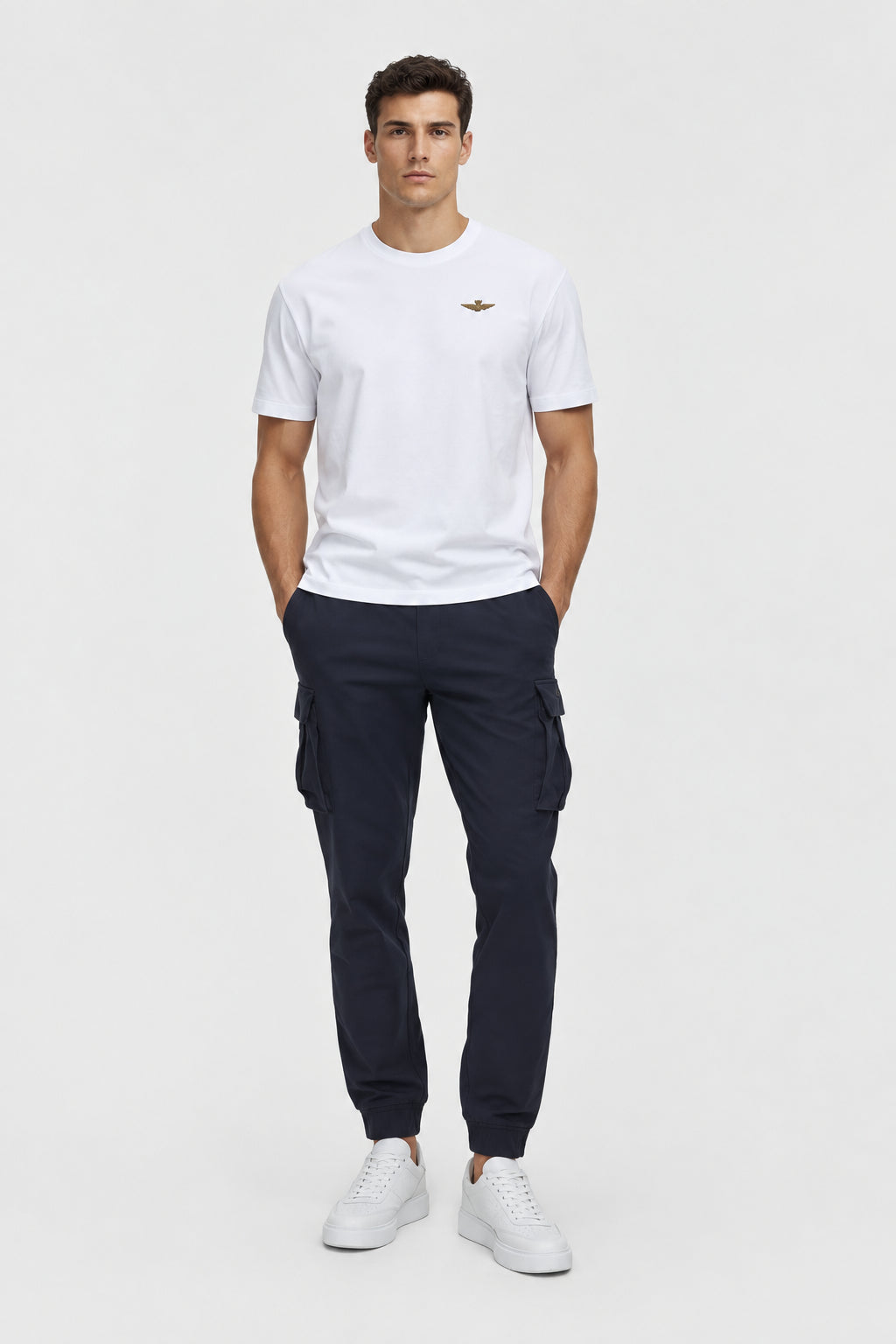 Aeronautica Militare Sweat Pant Cargo Uomo Blu Navy - Dettaglio Tascone