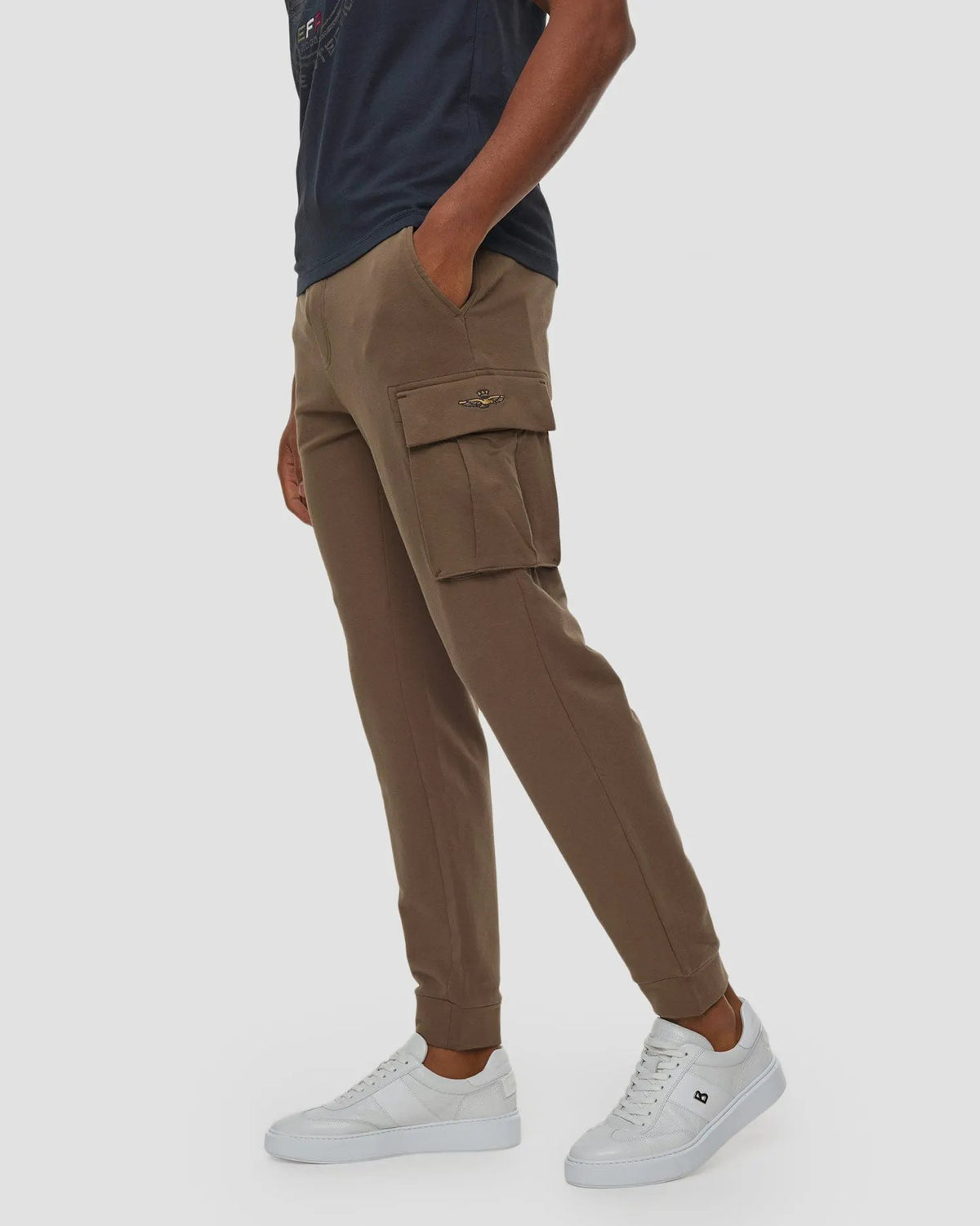 Aeronautica Militare Sweat Pant Cargo Uomo Caffelatte - Retro