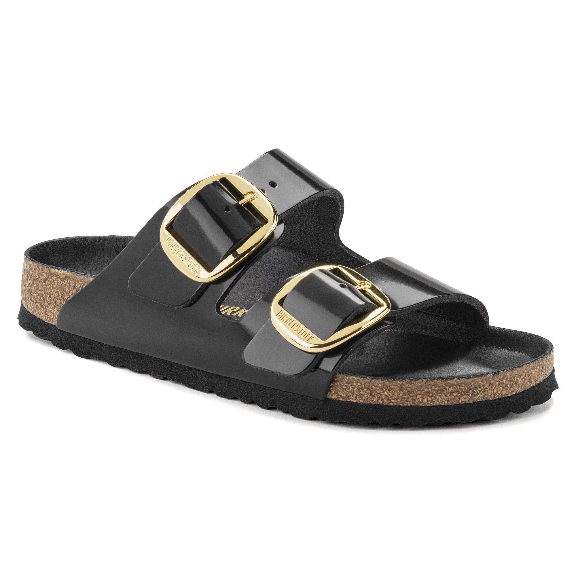 BIRKENSTOCK 1021476 SANDAL Arizona Big Buckle Hex Shine black