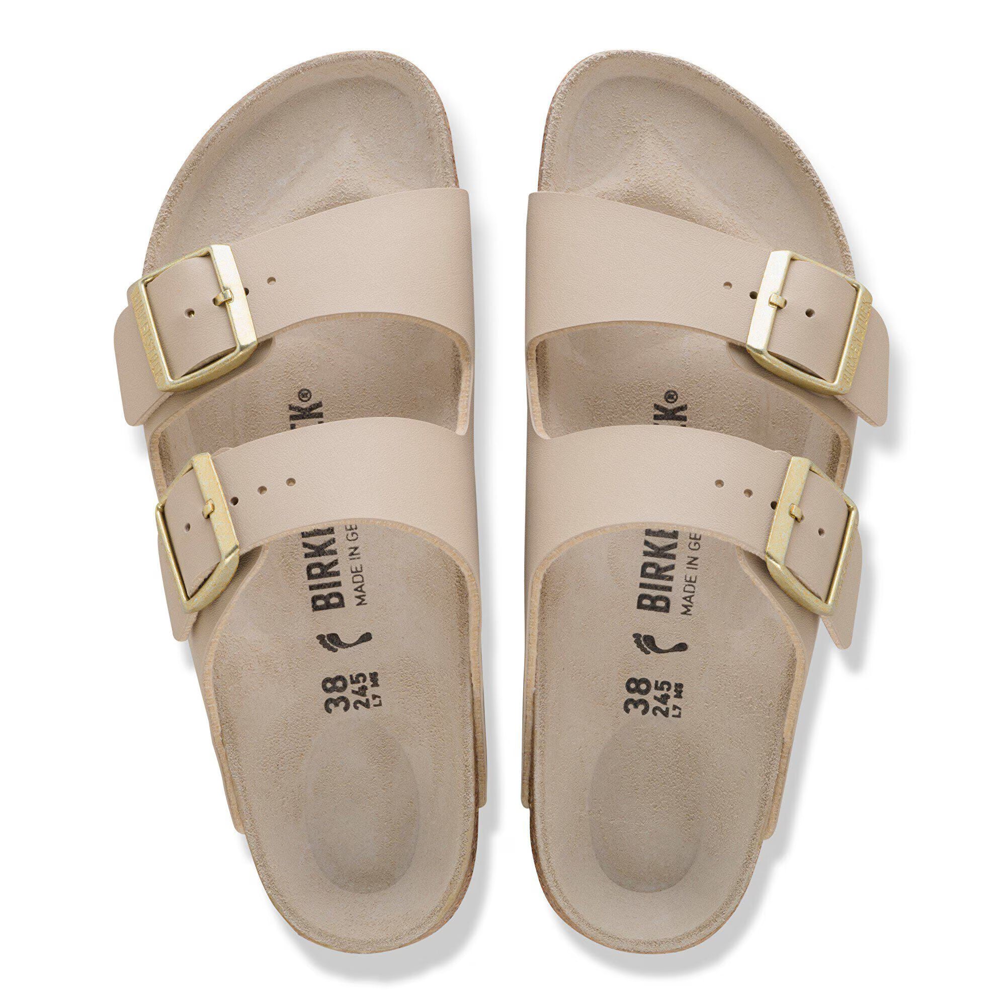 BIRKENSTOCK 1031438 SANDAL Arizona triples sandcastle oyster Birko Flor