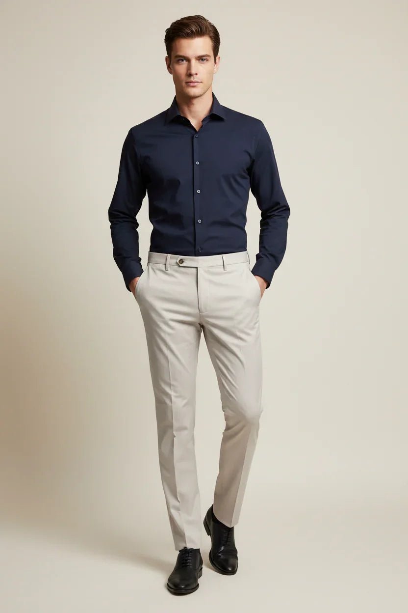 BERWICH MORELLO CRASOSILK CHALK TROUSER TX AMERICA