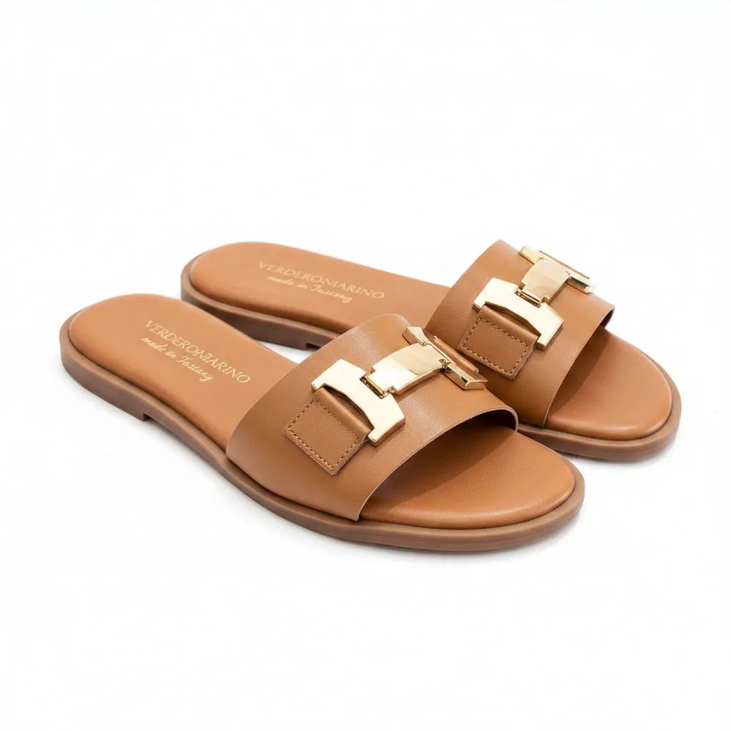 VERDEROSMARINO 4210 CU SLIDES IN PELLE by VERDEROSPARINO