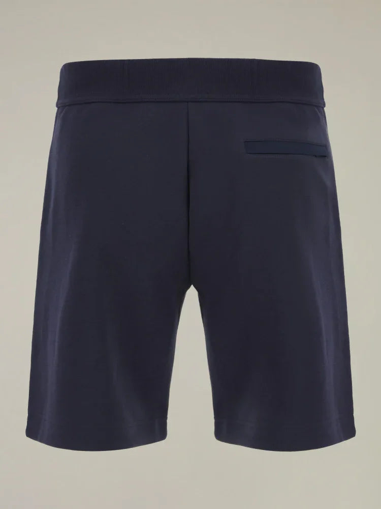 Bermuda uomo blu navy con tasca posteriore, abbigliamento casual estivo