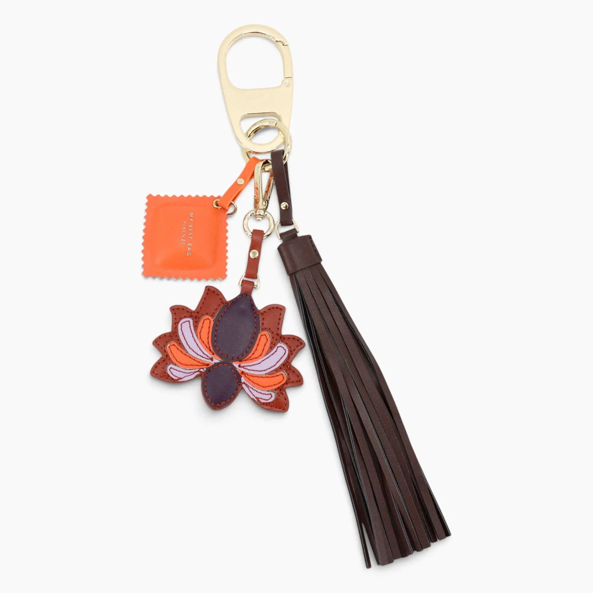 Portachiavi Charm con Moschettone My Best Bag Firenze Fluo Orange