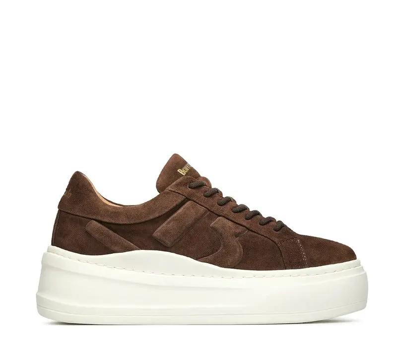 Sneaker donna Barracuda Mary Lou BD1625 in suede pepe - Vista laterale