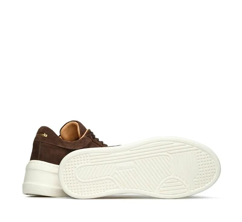 Sneaker donna Barracuda Mary Lou BD1625 in suede pepe - Vista superiore e suola