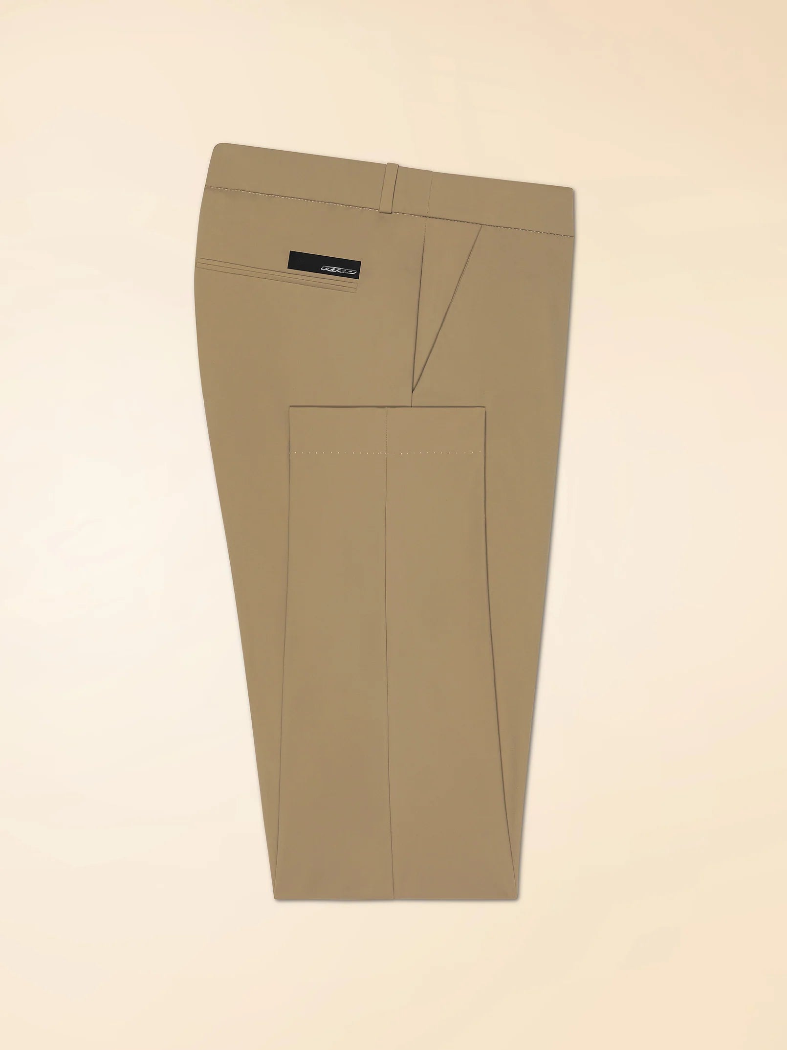 Pantaloni beige uomo eleganti con tasca posteriore, abbigliamento Made in Italy