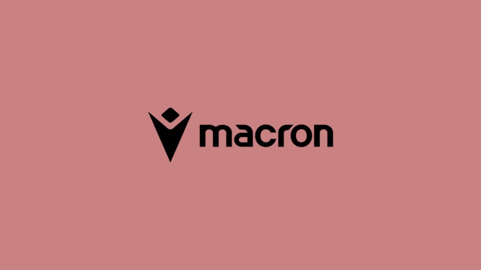 Logo Macron nero su sfondo rosa, abbigliamento sportivo e accessori uomo donna