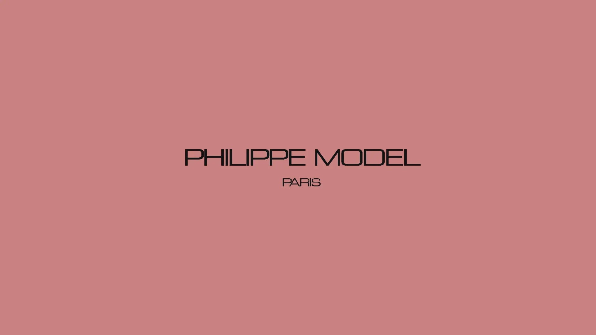 Logo Philippe Model Paris su sfondo rosa, moda uomo donna, accessori e calzature