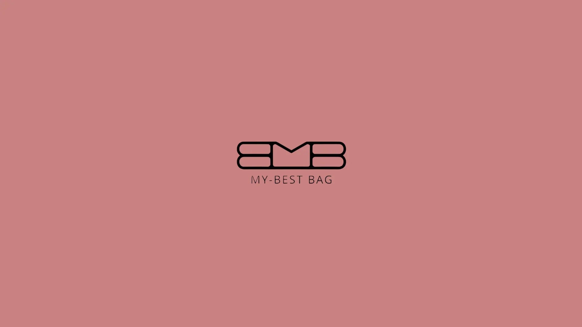 Logo My-Best Bag nero su sfondo rosa, design elegante per accessori moda