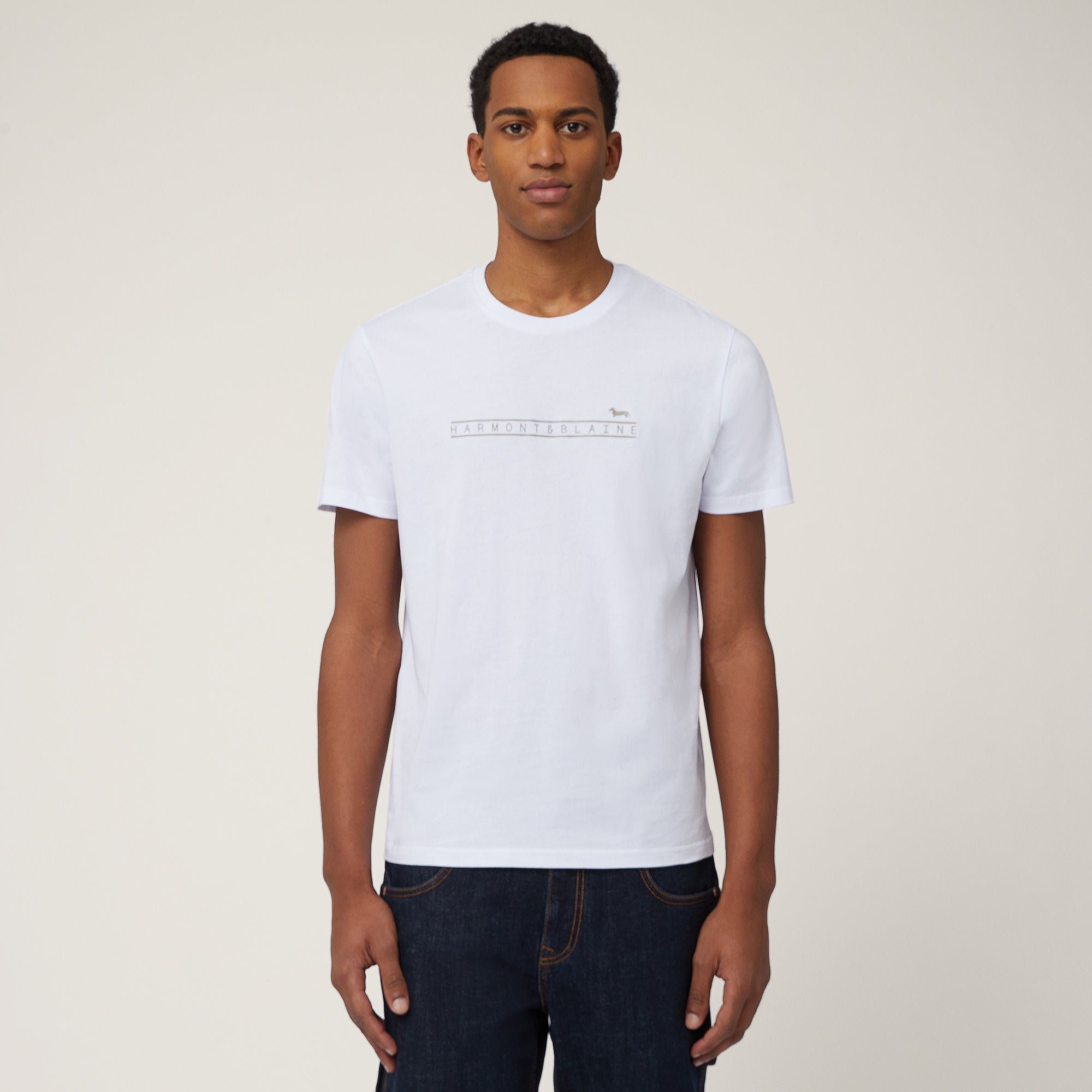 Harmont&Blaine IRN248021824 801 T SHIRT LOGO STAMPATO