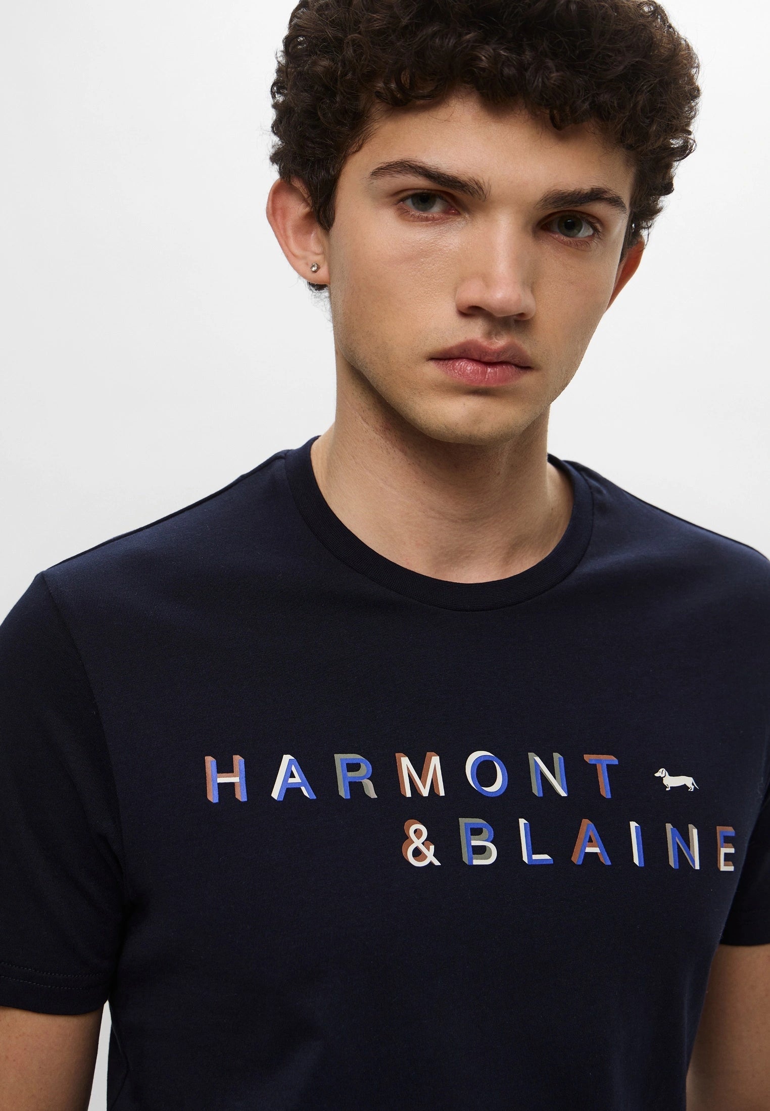 Harmont&Blaine IRN249021824 801 T SHIRT LOGO STAMPATO