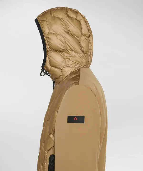 PEUTEREY KOONS KJ BMAT PEU 520701181862 995  BLOUSON JACKET BOMBER BIMATERIALE CON TRAPUNTA GEOMETRICA