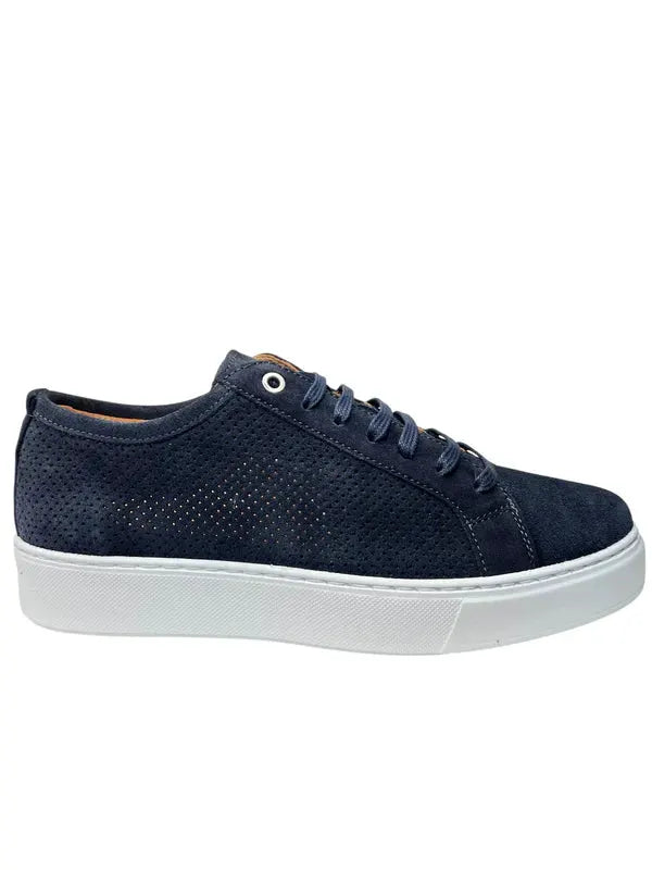 EXTON 565 BLUE SNEAKER Sneaker Suede Forato by EXTON