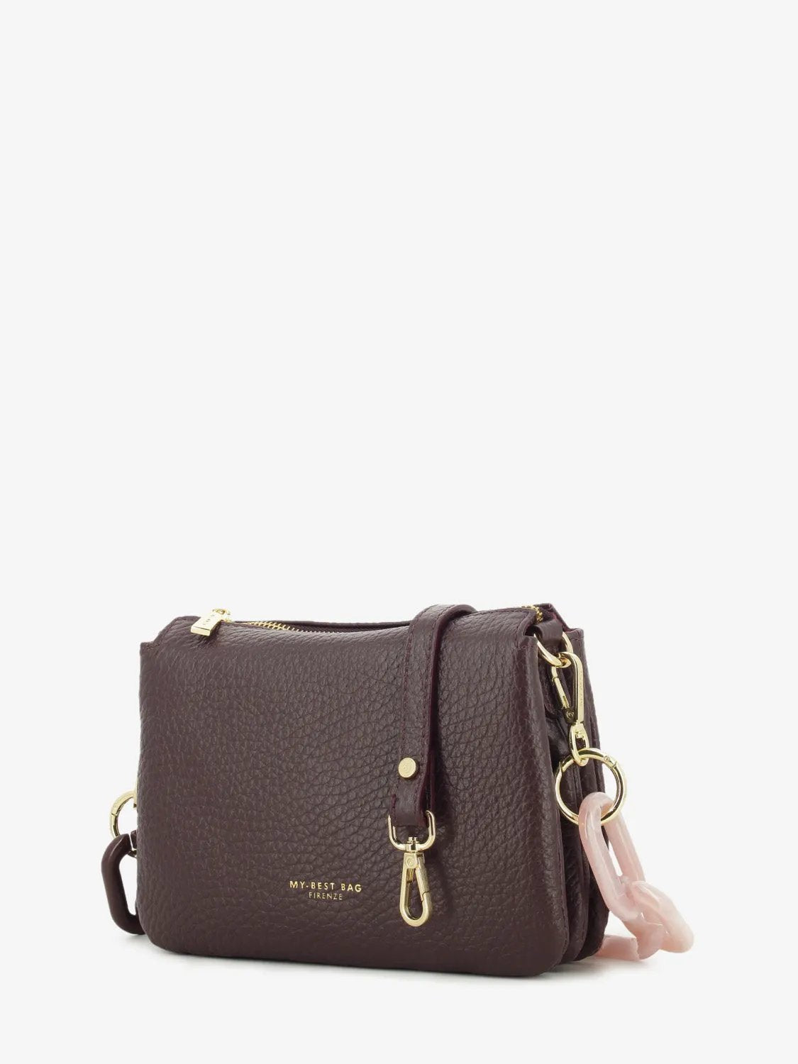 Borsa Reflex macro dollaro bordeaux - Indossata - My Best Bag Firenze