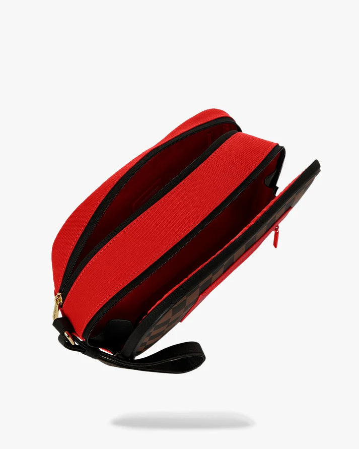 SPRAYGROUND B8899 CLUTCH RED REDEMPTION TOILETRY BRICK