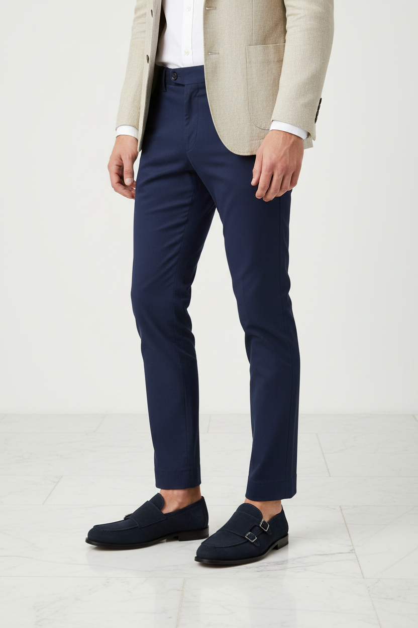 MARECHIARO 7780 BLU LOAFER CAMOSCIO