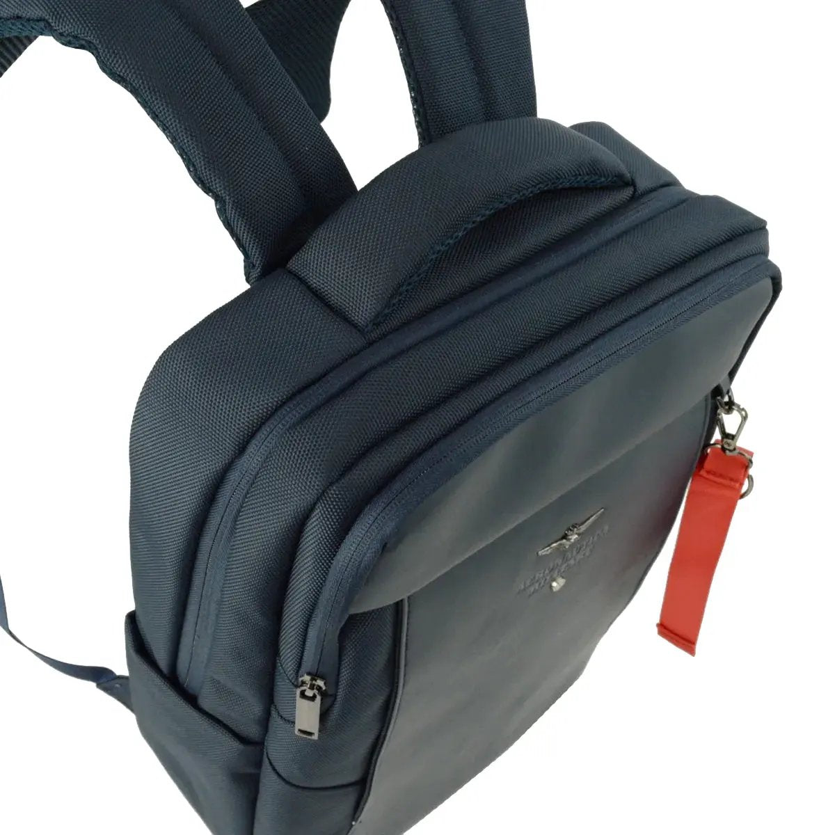 Zaino Porta PC Bolt Blue Aeronautica Militare, dettaglio tasca e porta USB