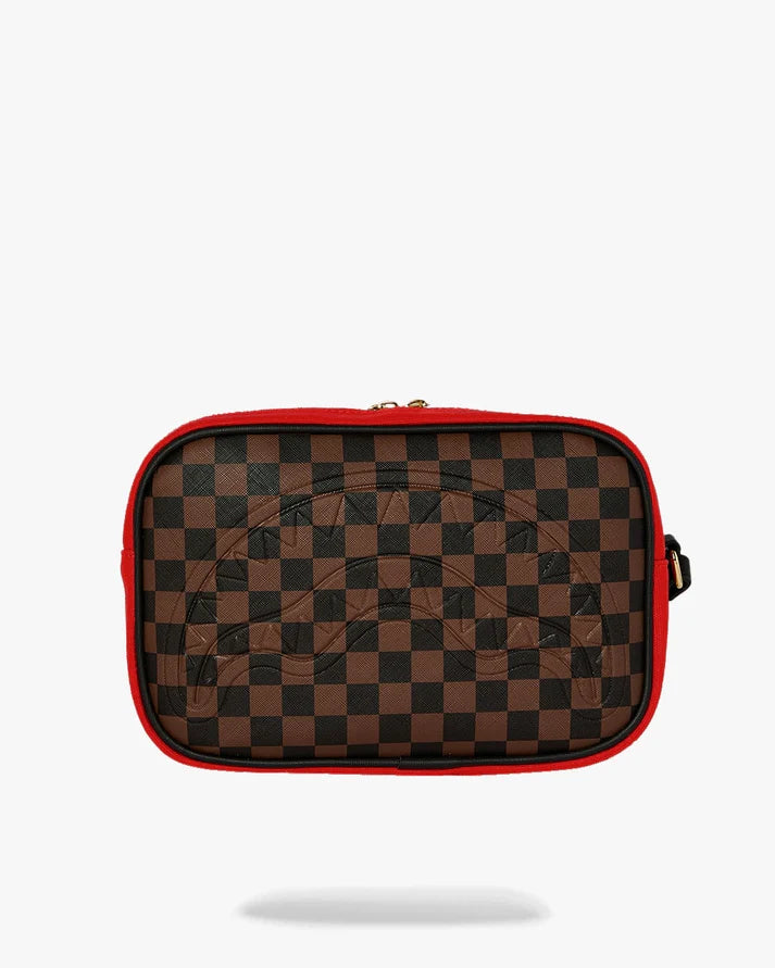 SPRAYGROUND B8899 CLUTCH RED REDEMPTION TOILETRY BRICK