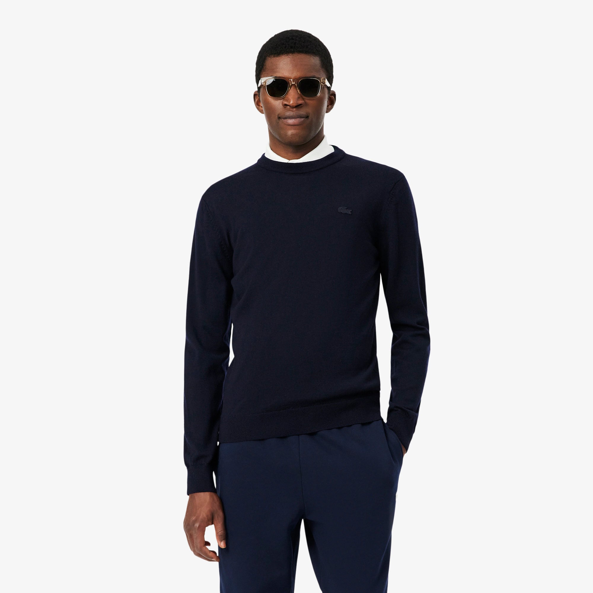 LACOSTE AH1969 166 SWEATER Maglione girocollo in lana merino