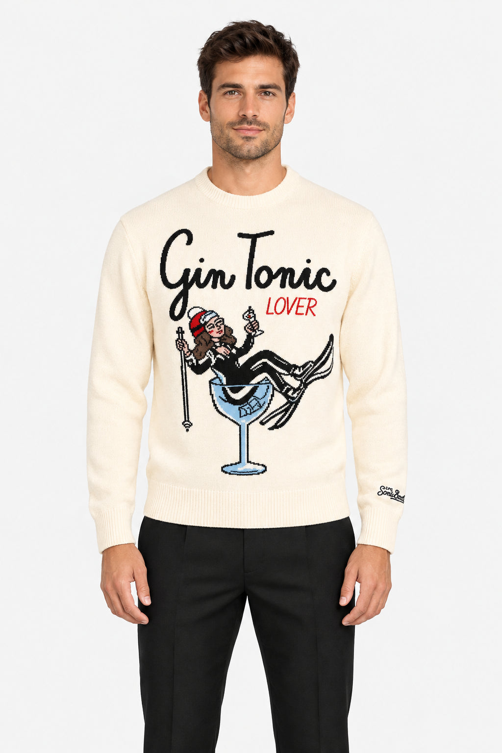 SAINT BARTH HERON HER0001 / 00508M SWEATER GIN GIRL GLASS 10 EMB by SAINT BARTH