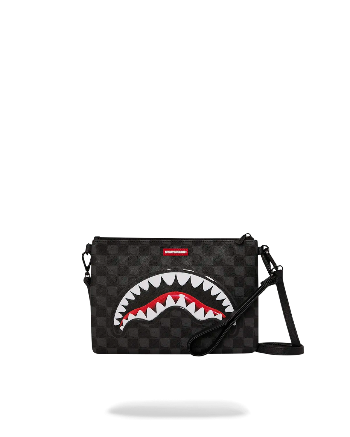 SPRAYGROUND B8948 SHARKS IN PARIS BALLOON BLACK CROSSOVER CLUTCH