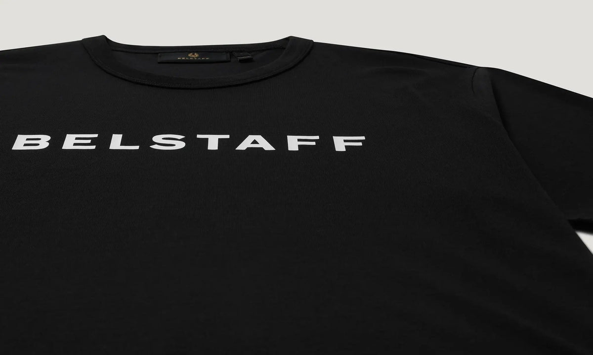 T-shirt con logo Belstaff colore Nero - Dettaglio logo petto