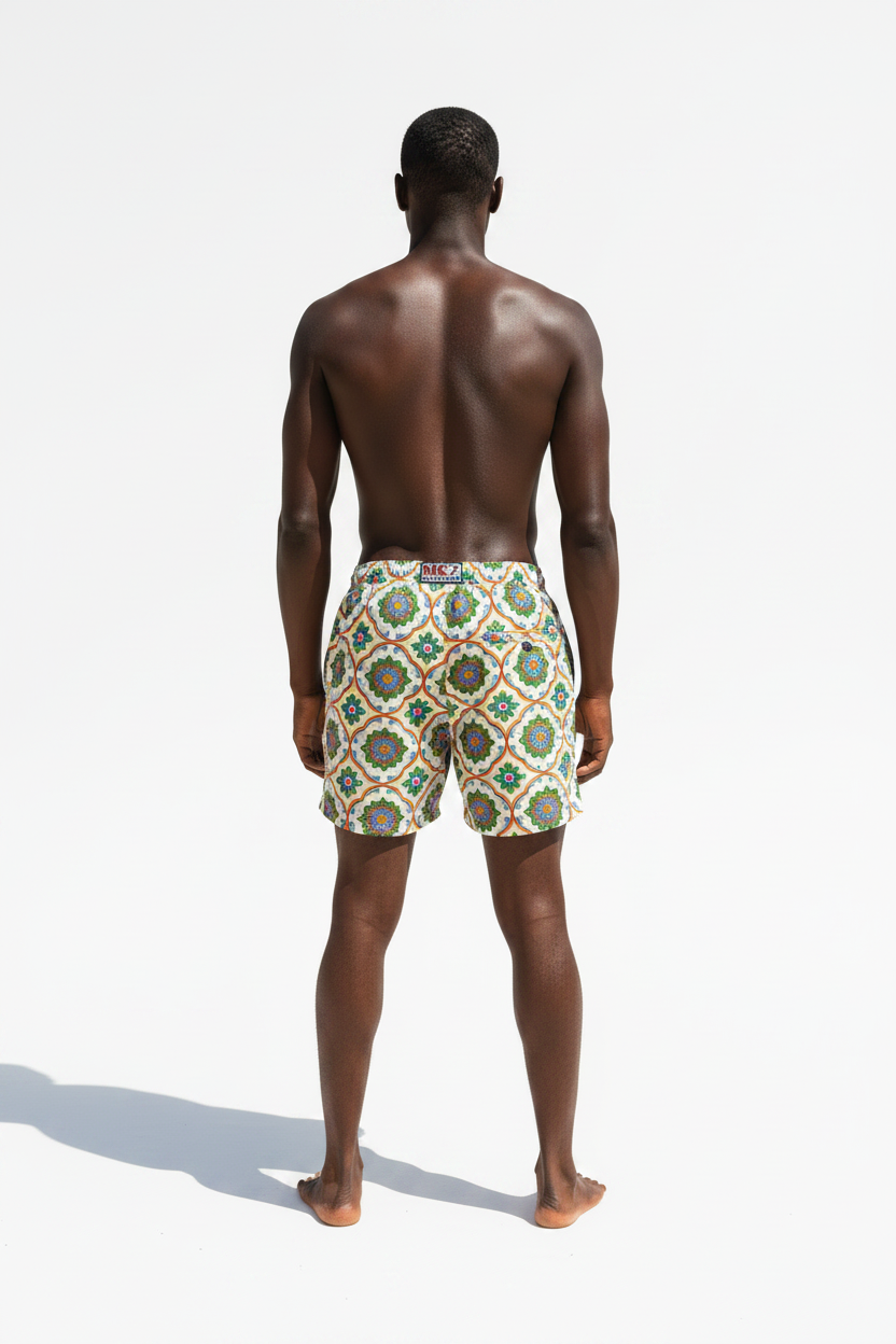SAINT BARTH LIGHTING 70 07776L SWIM SUIT ULTRALIGHT SWIM SHORT 70'S PRINT MAJ ANTIQUE