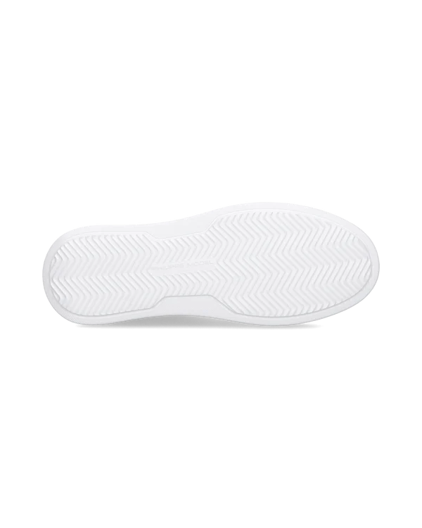 Sneaker Philippe Model Temple Low uomo, modello BTLU V018 con design casual in pelle e suede, dettaglio colorato sulla suola.