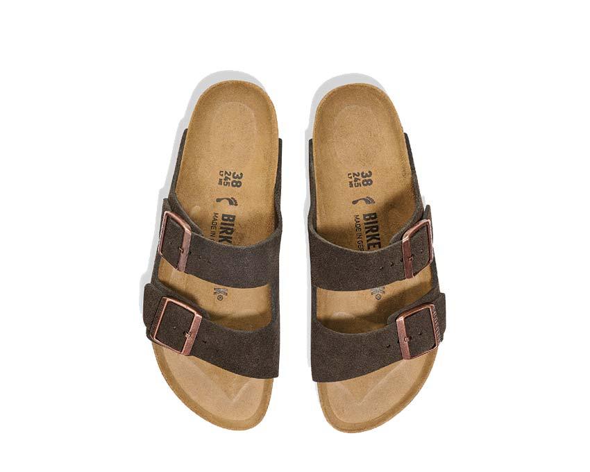 Sandali donna marroni con doppia fibbia regolabile e plantare anatomico, stile casual