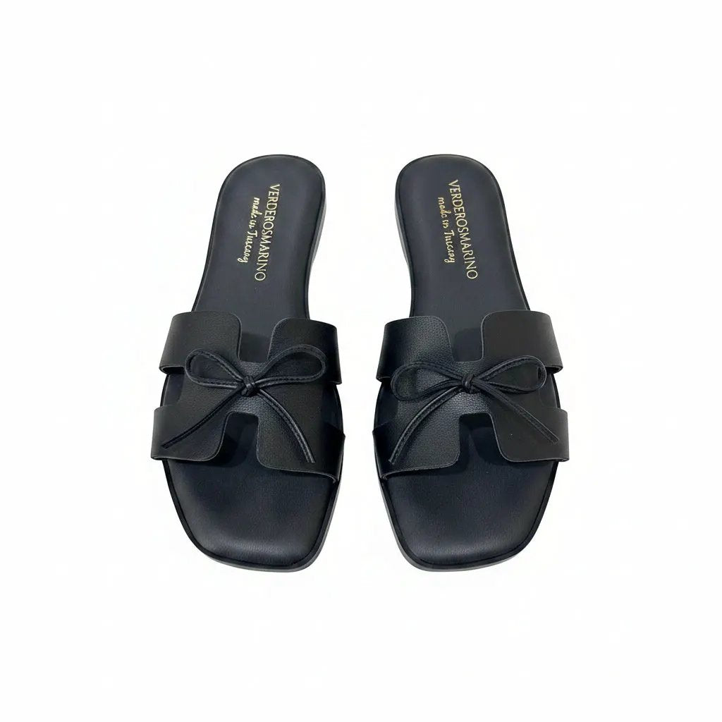 VERDEROSMARINO 4222 NR SLIDES IN PELLE by VERDEROSPARINO
