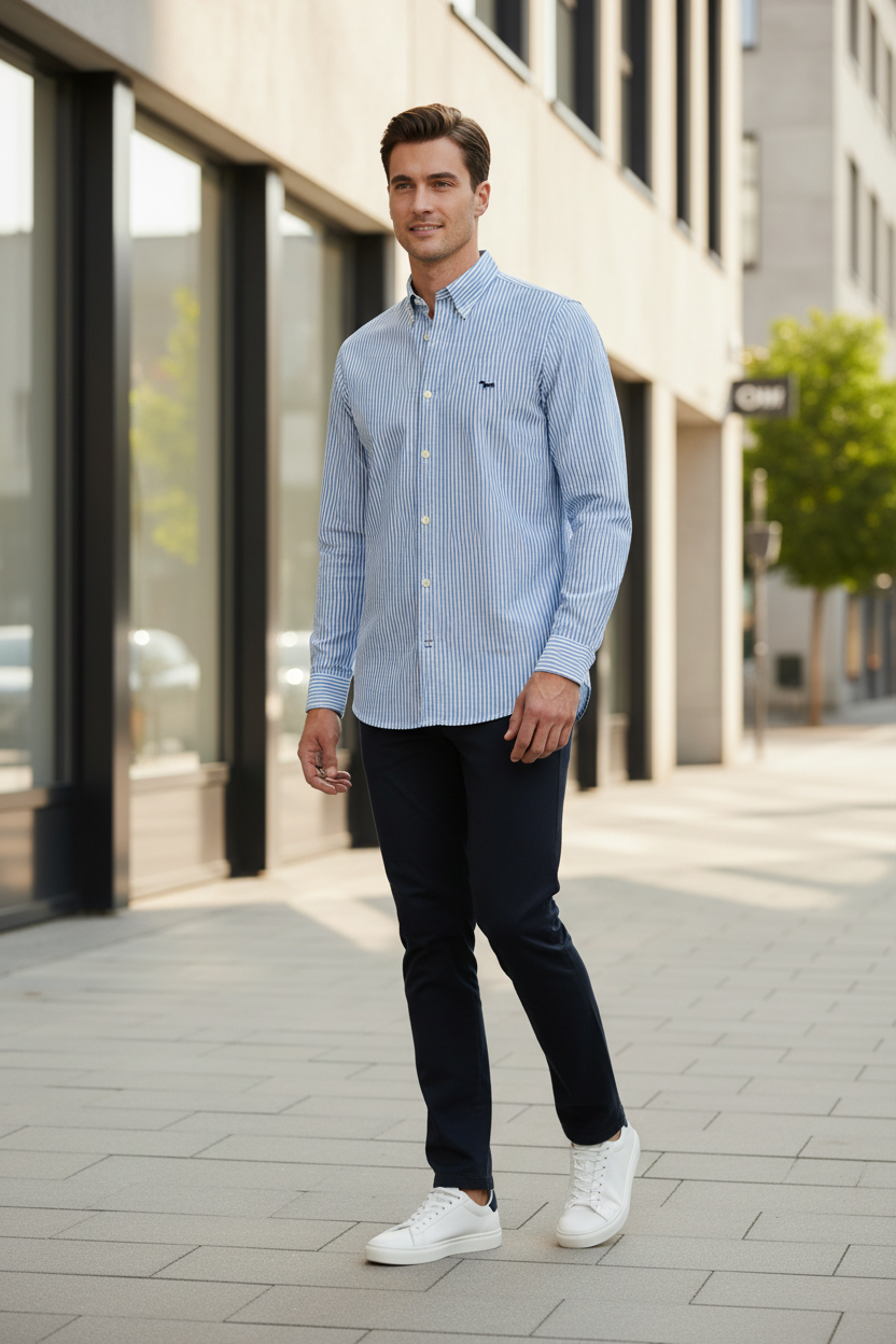 Harmont&Blaine CRQ074013439B 810 SHIRT CAMICIA 2 TES CONTRASTI INTERNI