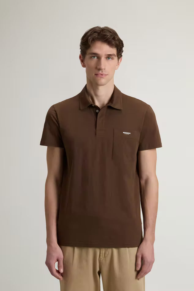 WOOLRICH CFWOPO2004MRUT4061 10026 POLO SLUB LOGO POLO JERSEY by WOOLRICH