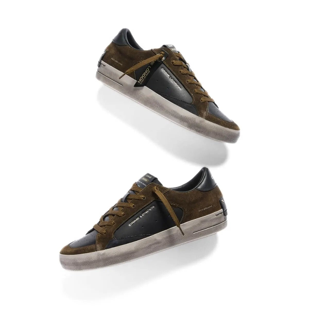 Crime London Sneaker SK8 Deluxe 10107AA.80 Nero Verde - Vista interna