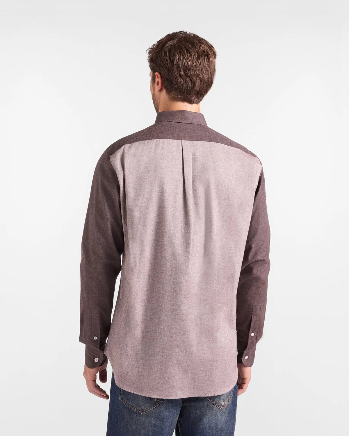 Camicia Harmont & Blaine Piazzetta in flanella Sahara - Vista posteriore