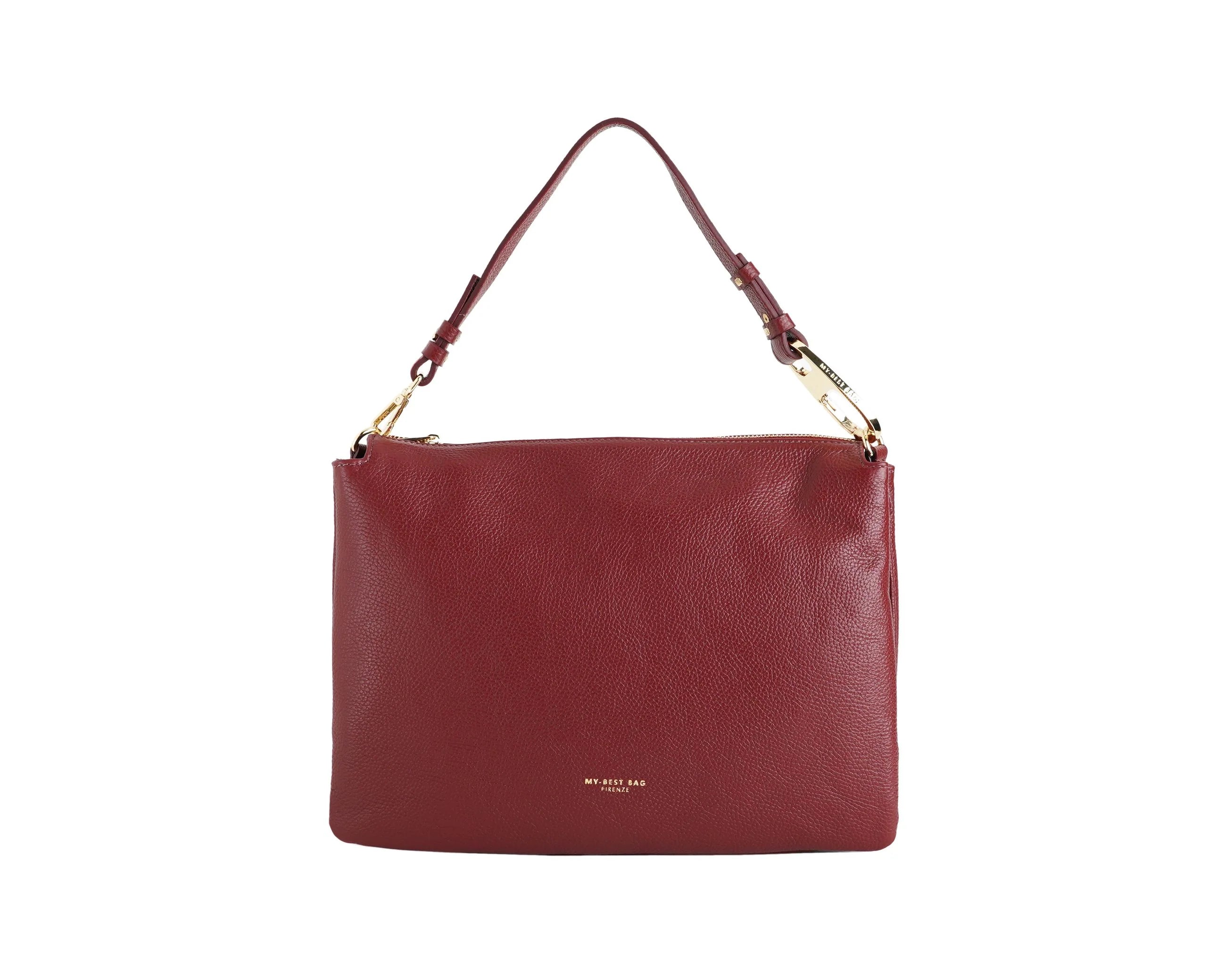 MY BEST BAG FIRENZE F1-MYB-1019 (CARMINE) SHOPPING BAG LEATHER BAG