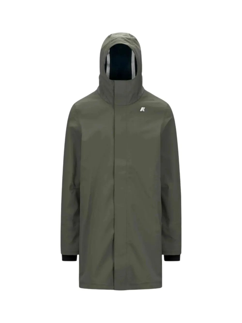K-Way Marlyn Bonded K7126UW AF0 Green Blackish Indossato Frontale