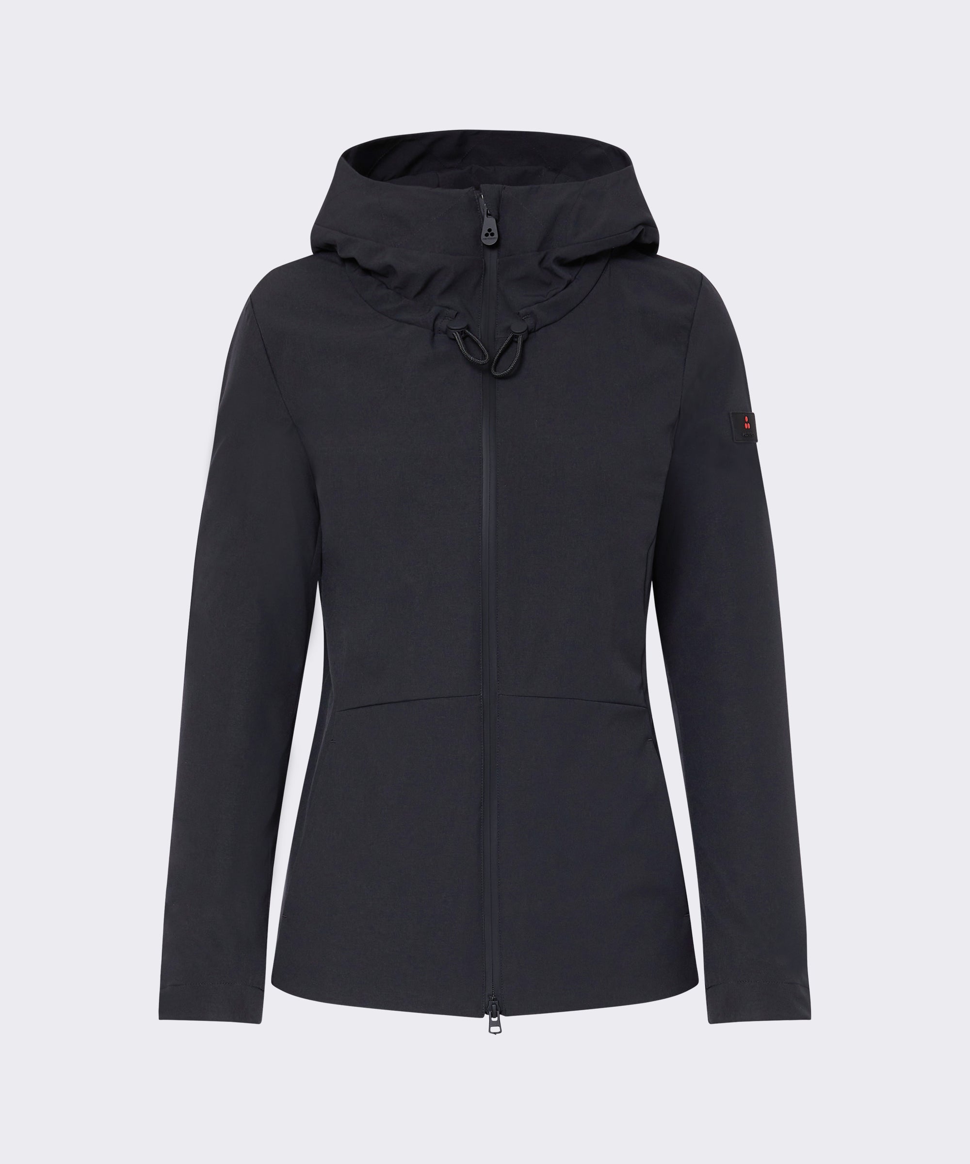 Giacca blouson PEUTEREY PED5573 01192020 NER, stile casual con dettagli in nylon nero, vista frontale.