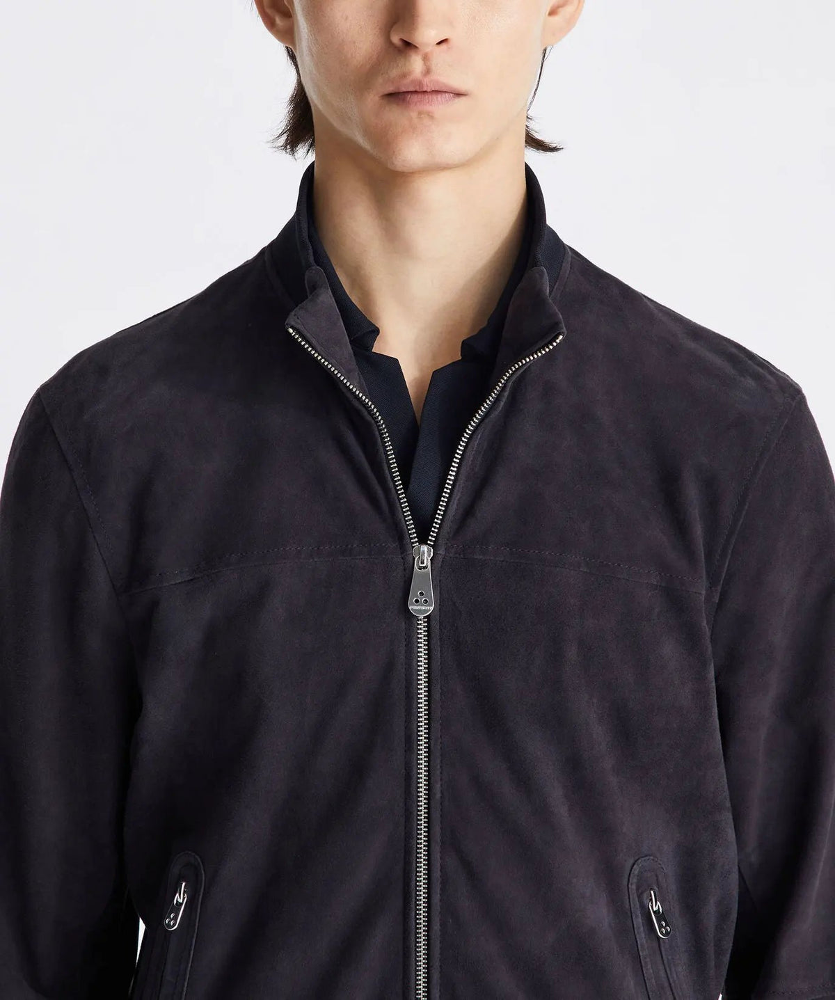 Giacca bomber Peuterey Sands Suede blu grafite - vista posteriore