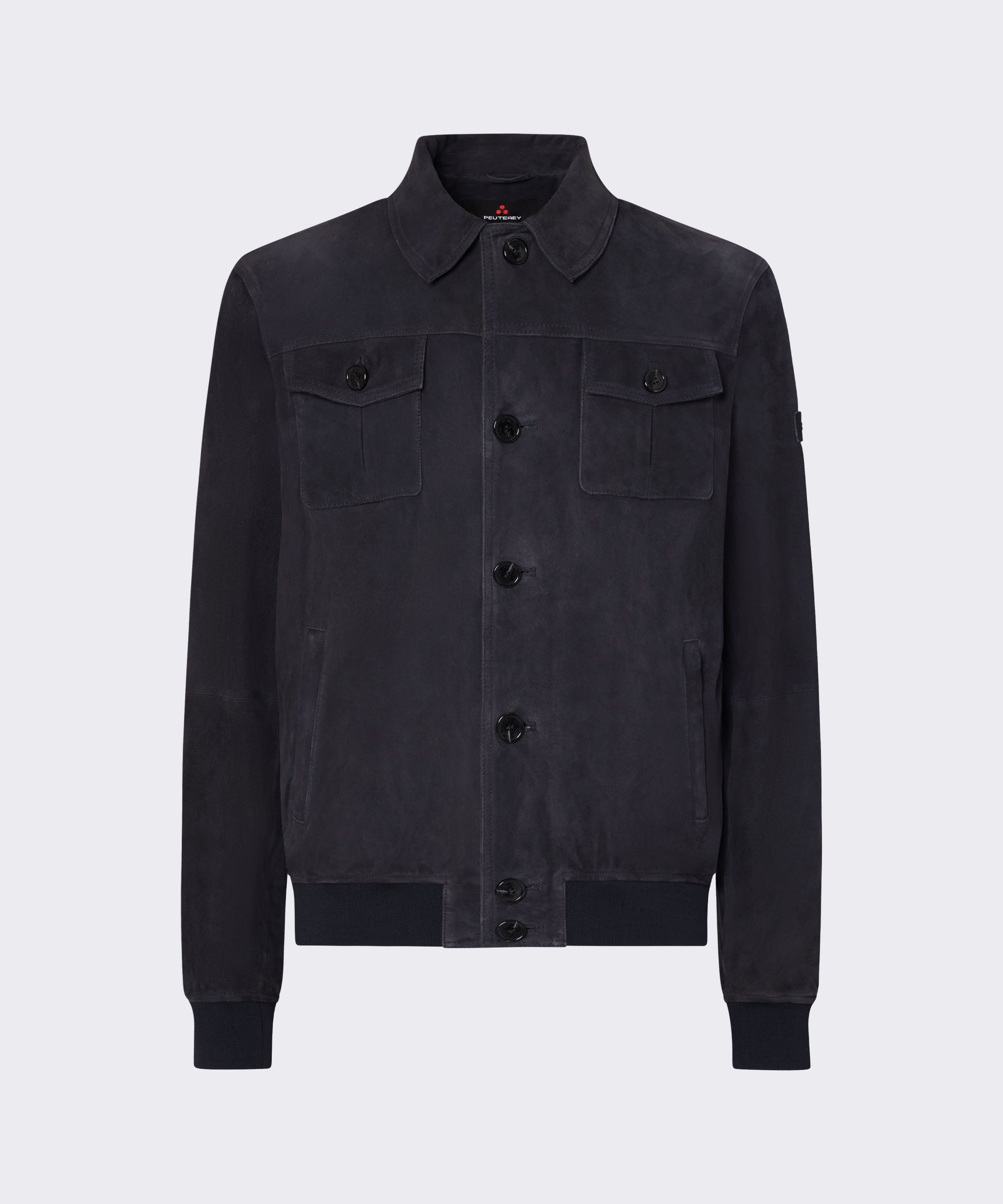 Giacca blouson PEUTEREY PEU5744 215 in pelle scamosciata color destina, stile elegante e moderno, vista frontale