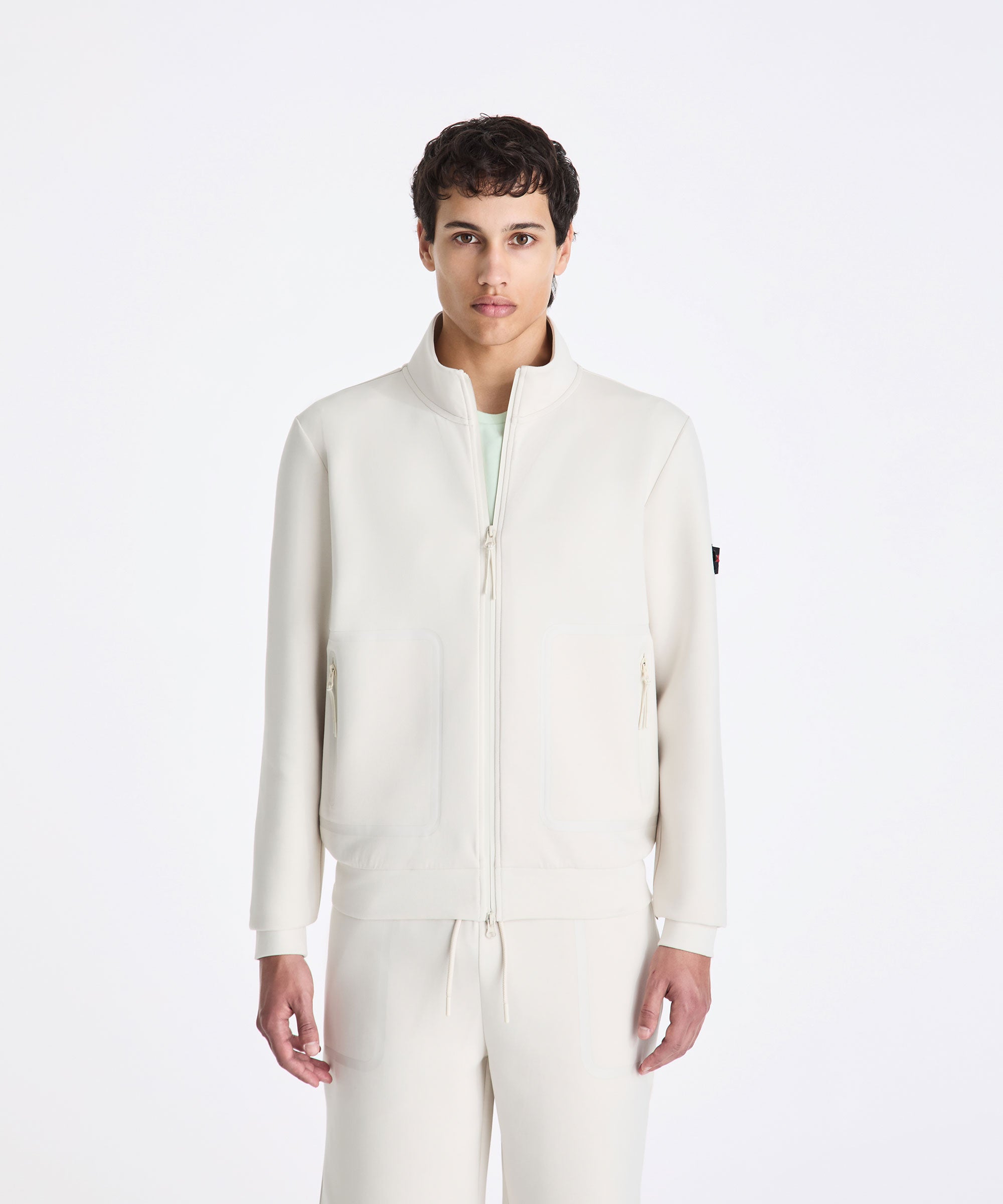 Maglione sportivo PEUTEREY PEU5802 729 Scott, in tessuto morbido con logo sulla parte frontale, vista frontale.