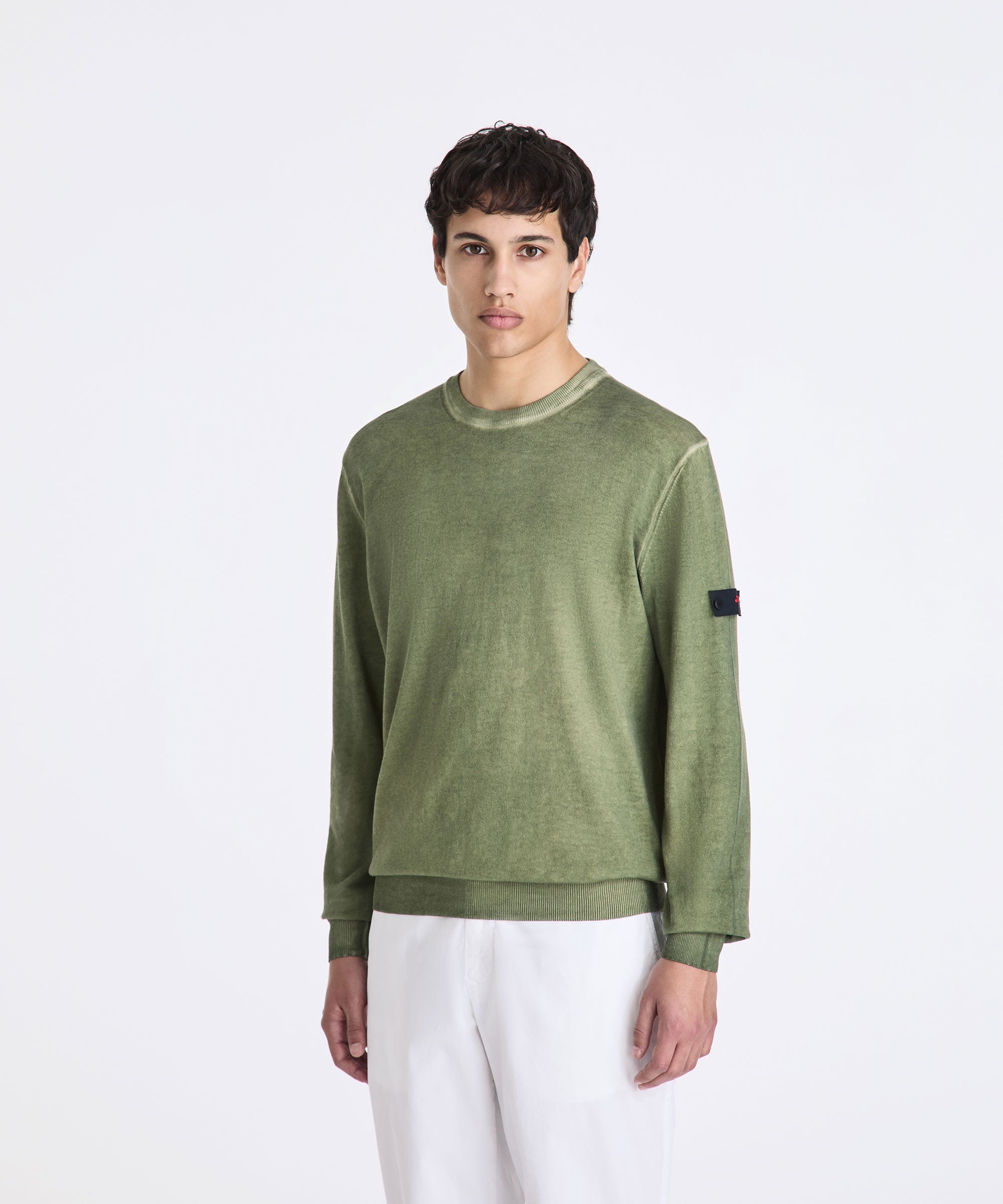 Maglione sportivo PEUTEREY PEU5841 471 KNIT RACE FRS 02, dettaglio del tessuto e design casual.