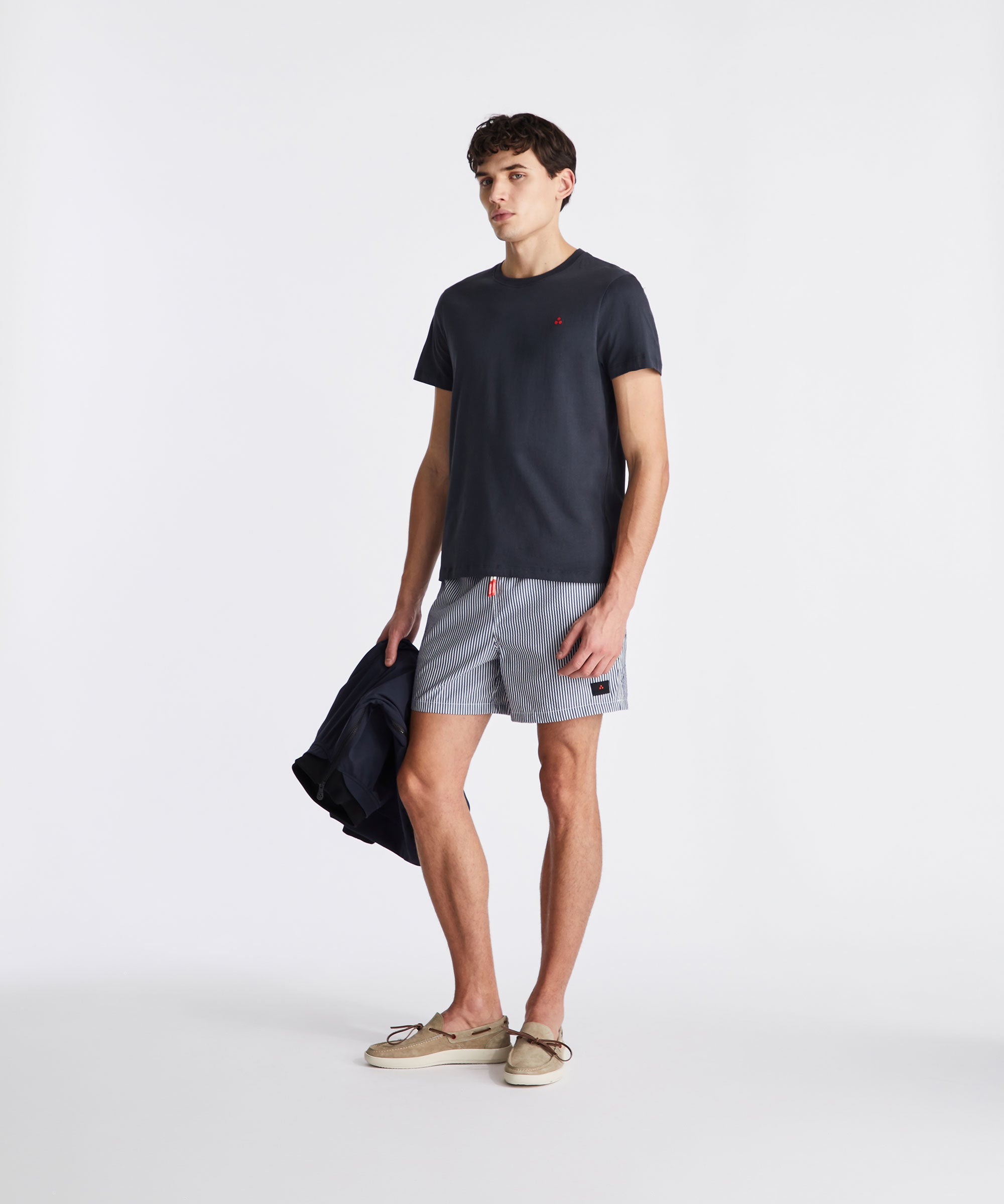 Maglietta basic PEUTEREY MANDERLY 04 PEU6011 215, tessuto morbido, colore bianco, vista frontale.