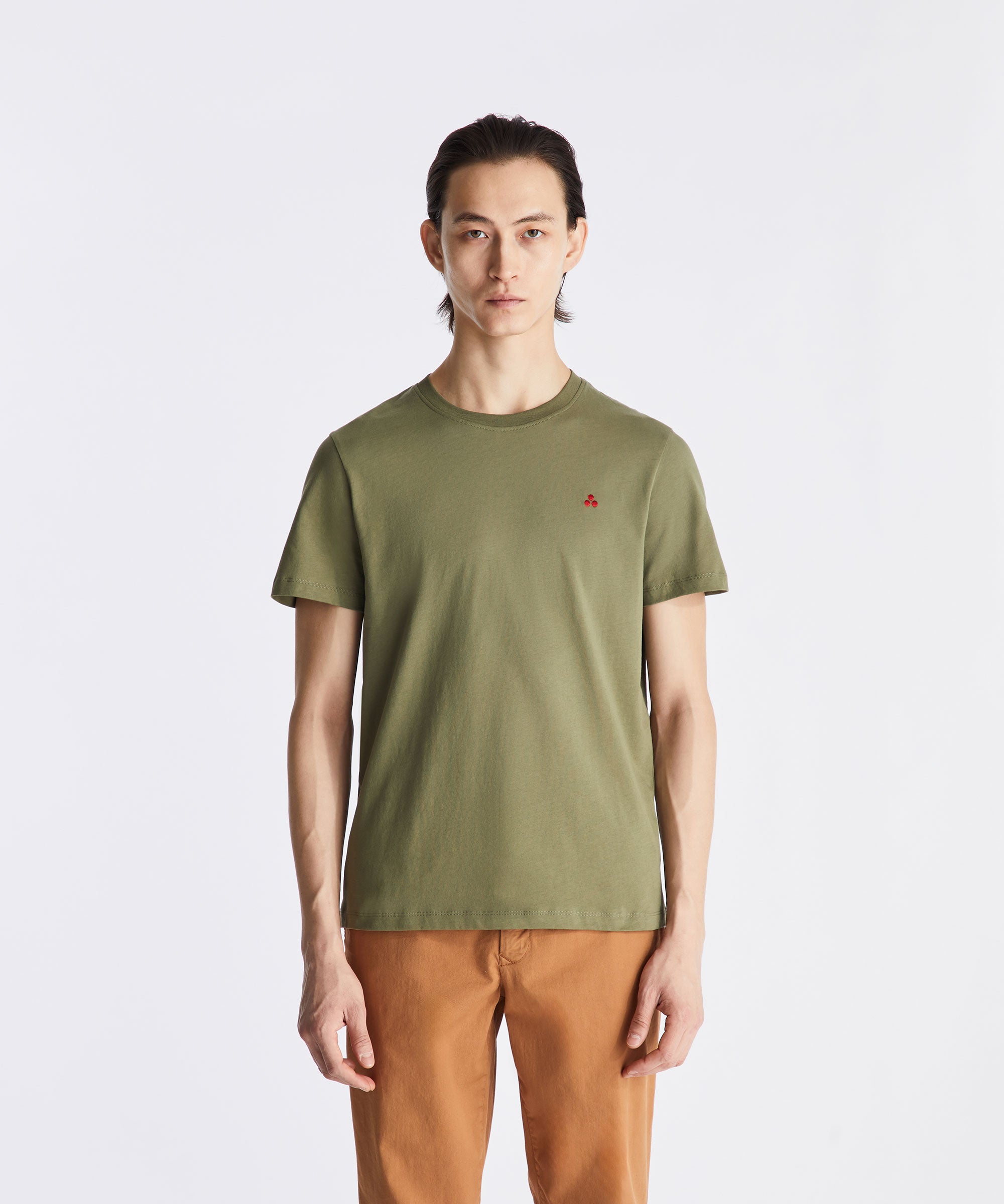 T-shirt basic PEUTEREY MANDERLY 04 in cotone, colore neutro, vista frontale, tessuto morbido, design semplice e raffinato