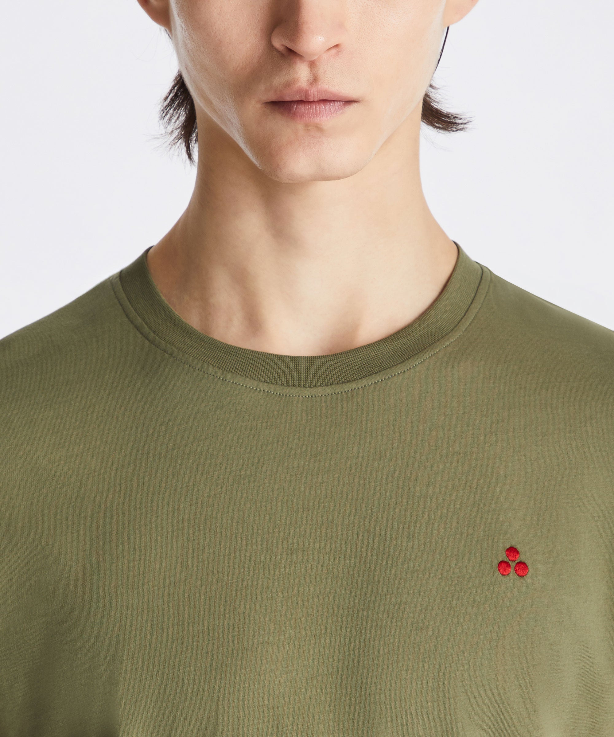 T-shirt basic PEUTEREY MANDERLY 04 PEU6011 471 in cotone, vista frontale con collo rotondo e maniche corte