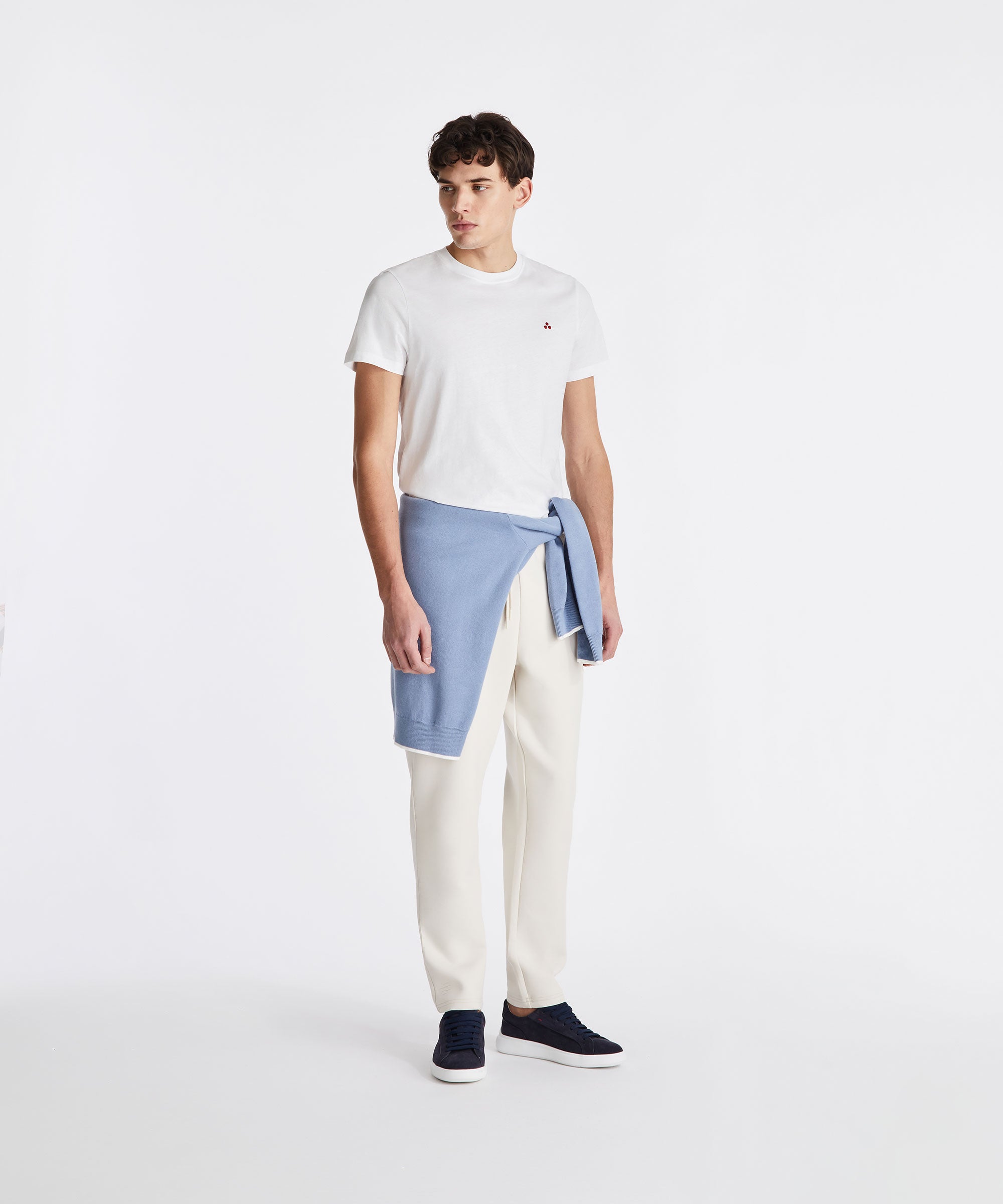 T-shirt basic PEUTEREY MANDERLY 04 PEU6011 730 in tessuto morbido, colore neutro, vista frontale.