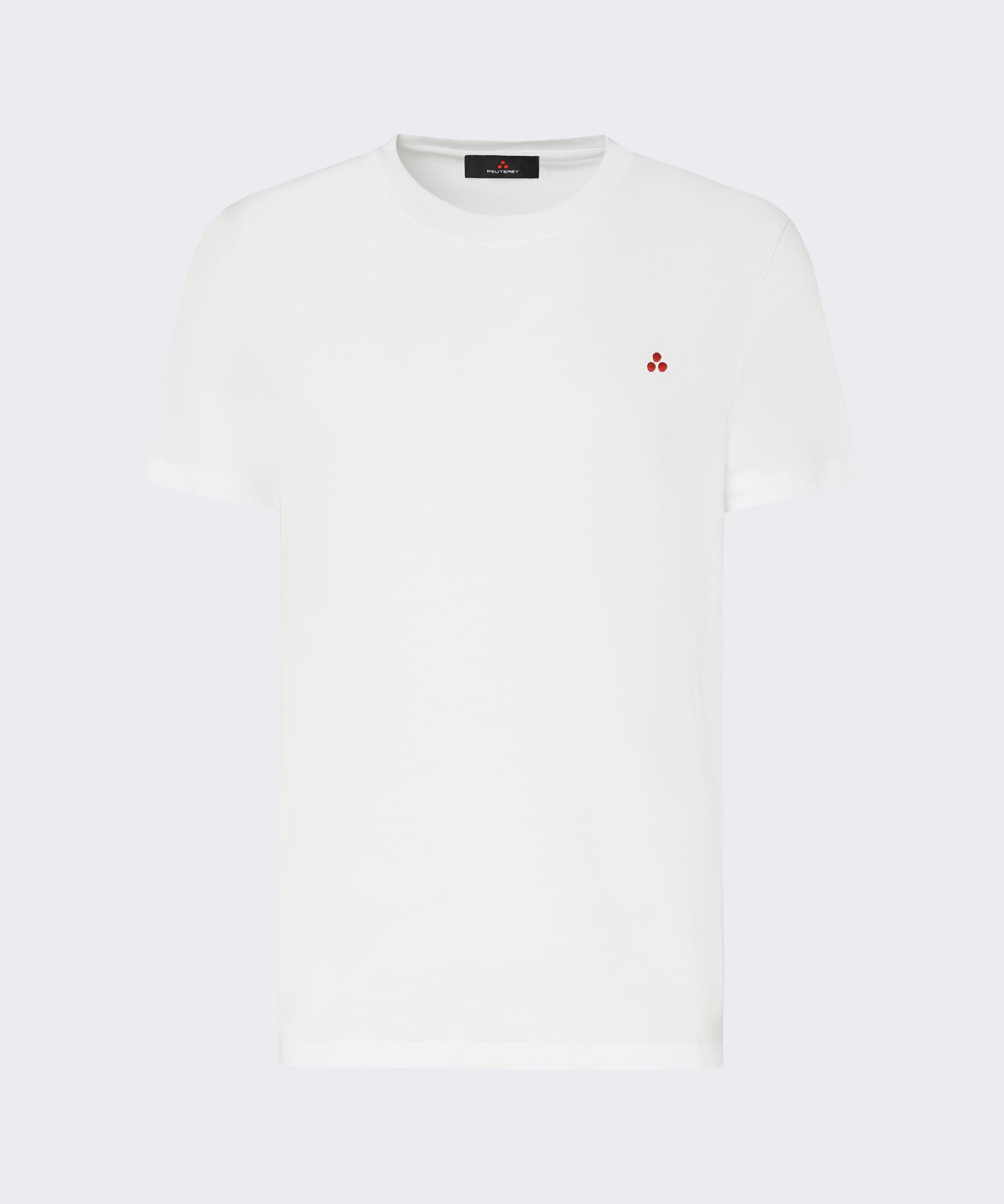 T-shirt basic PEUTEREY MANDERLY 04 PEU6011 730 in cotone, colore bianco, con logo sul petto e collo rotondo.