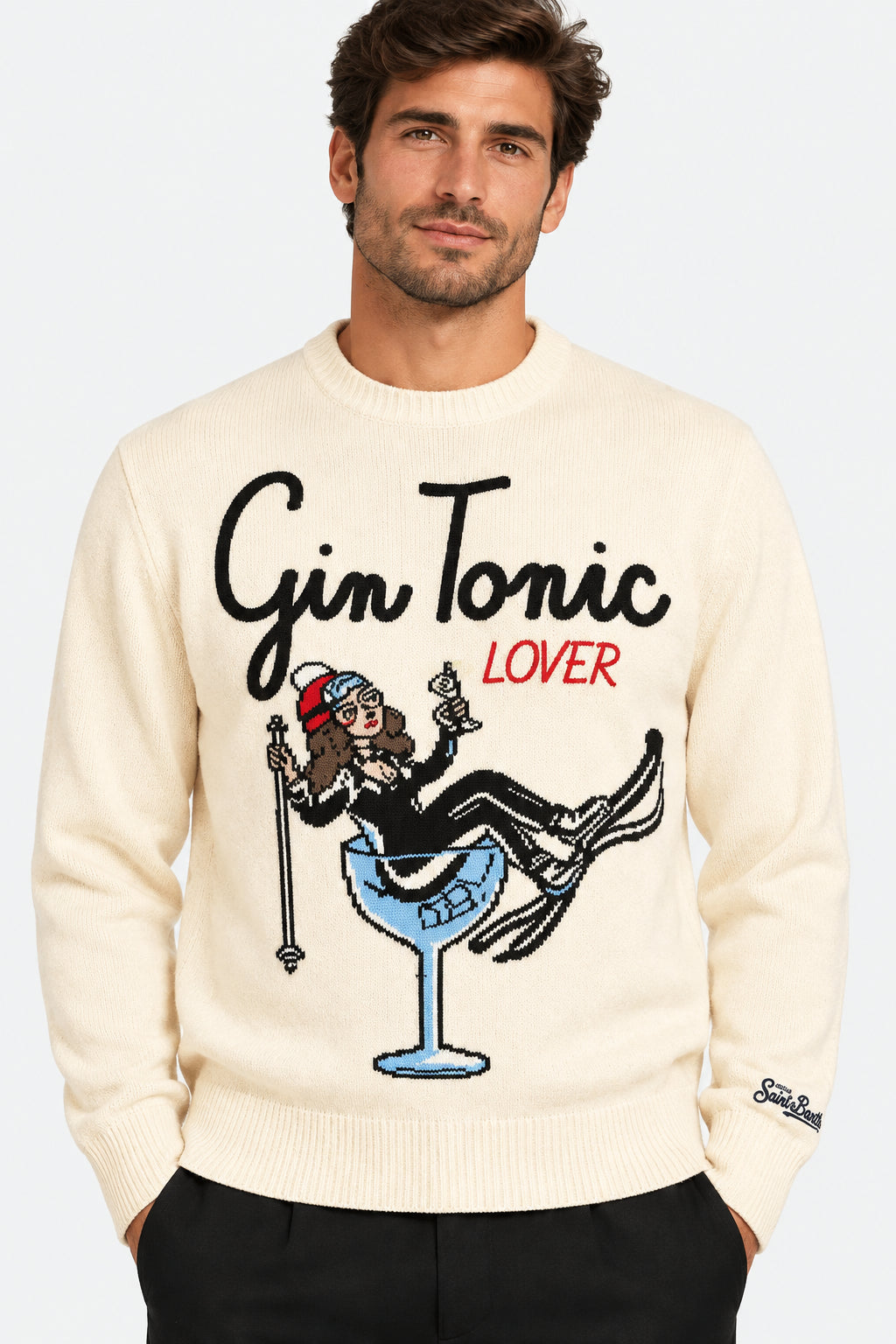 SAINT BARTH HERON HER0001 / 00508M SWEATER GIN GIRL GLASS 10 EMB by SAINT BARTH