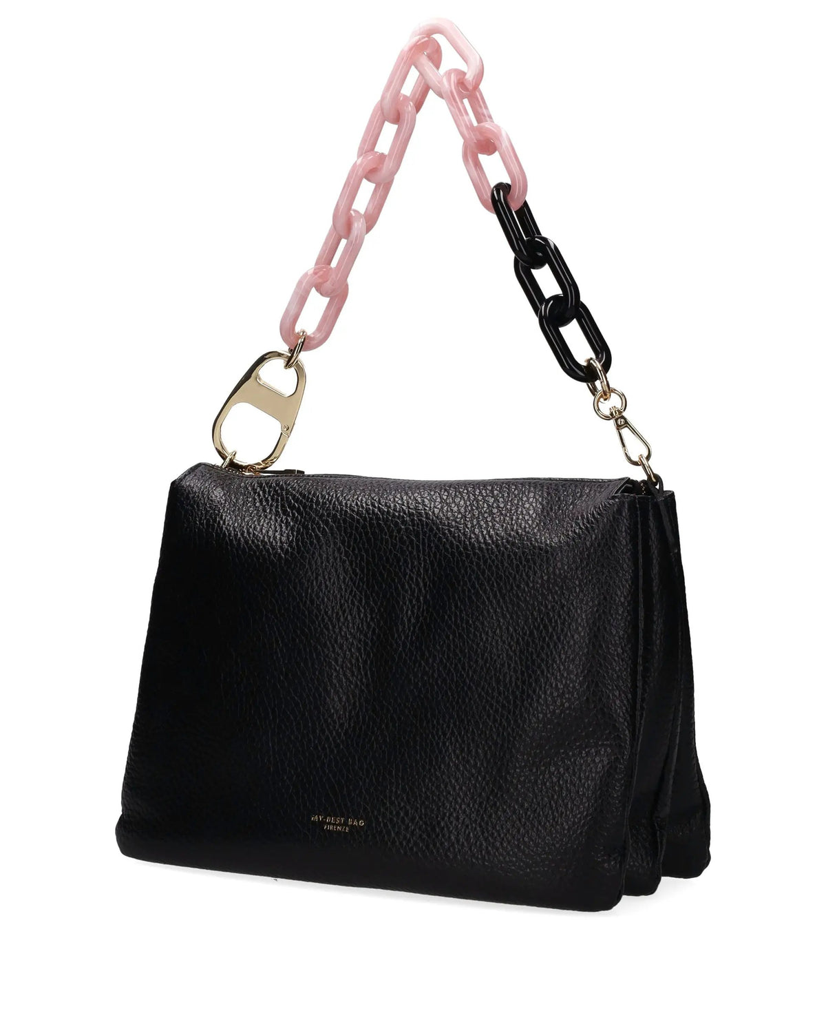 Borsa My Best Bag Firenze Reflex Macro Dollaro F2-MYB-3028L-D01 Nero Vista Laterale